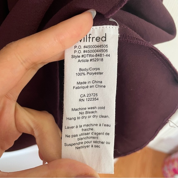 Aritzia Wilfred A-Line V-Neck Short Sleeve Mini Dress - Picture 3 of 4